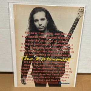 Joe Satriani - Ibanez Guitars - 1992 Print Advertisement